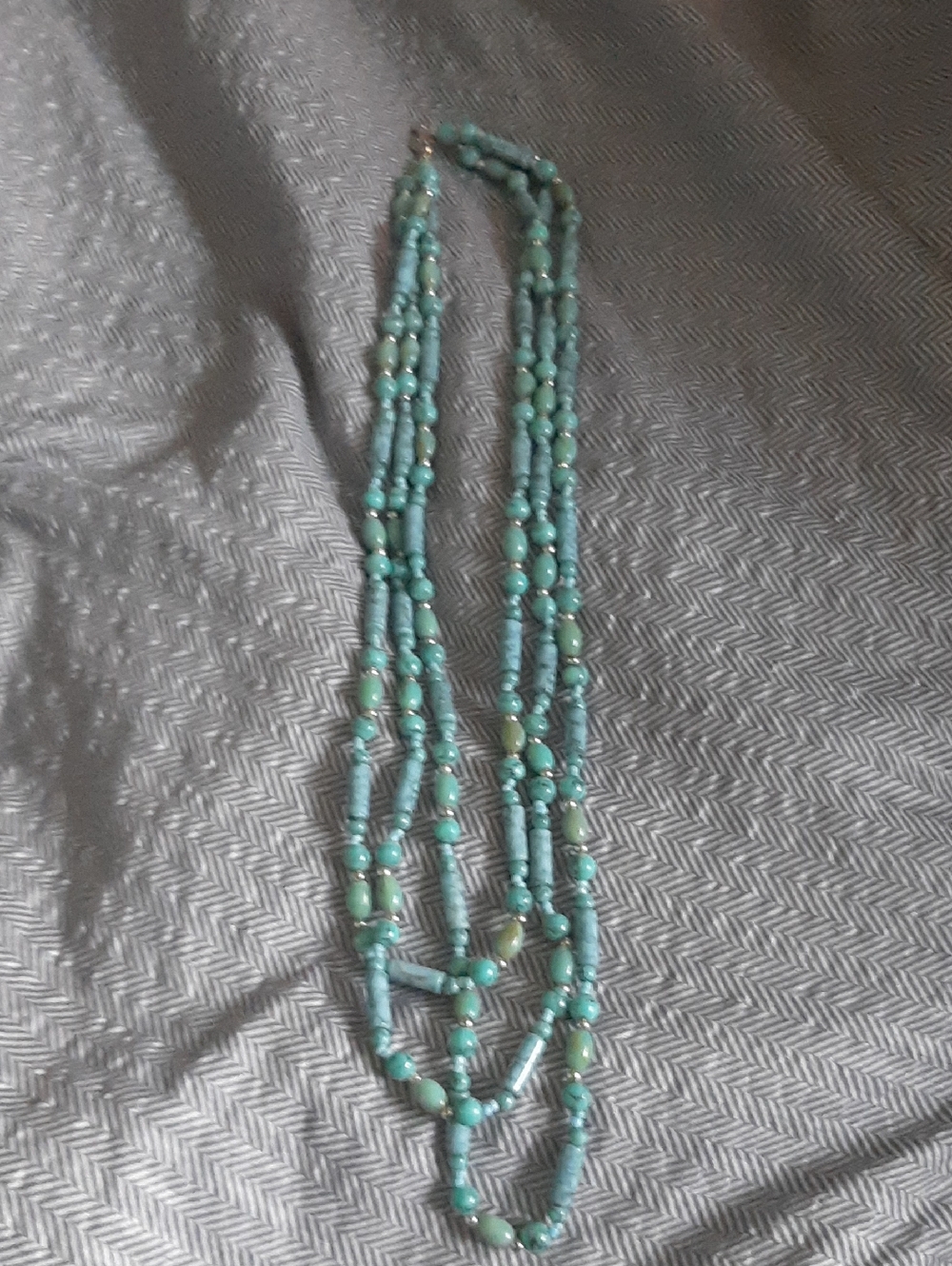 Turquoise Beaded Multi-Strand Necklace